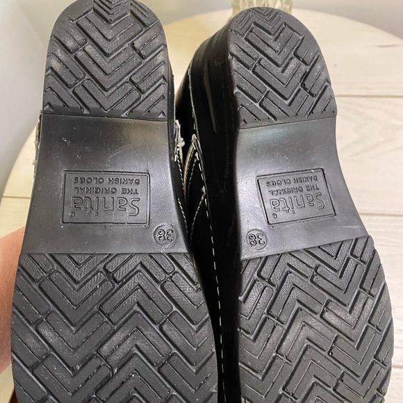 Sanita clogs black size 38(6/2-7) soft leather. - Picture 8 of 9